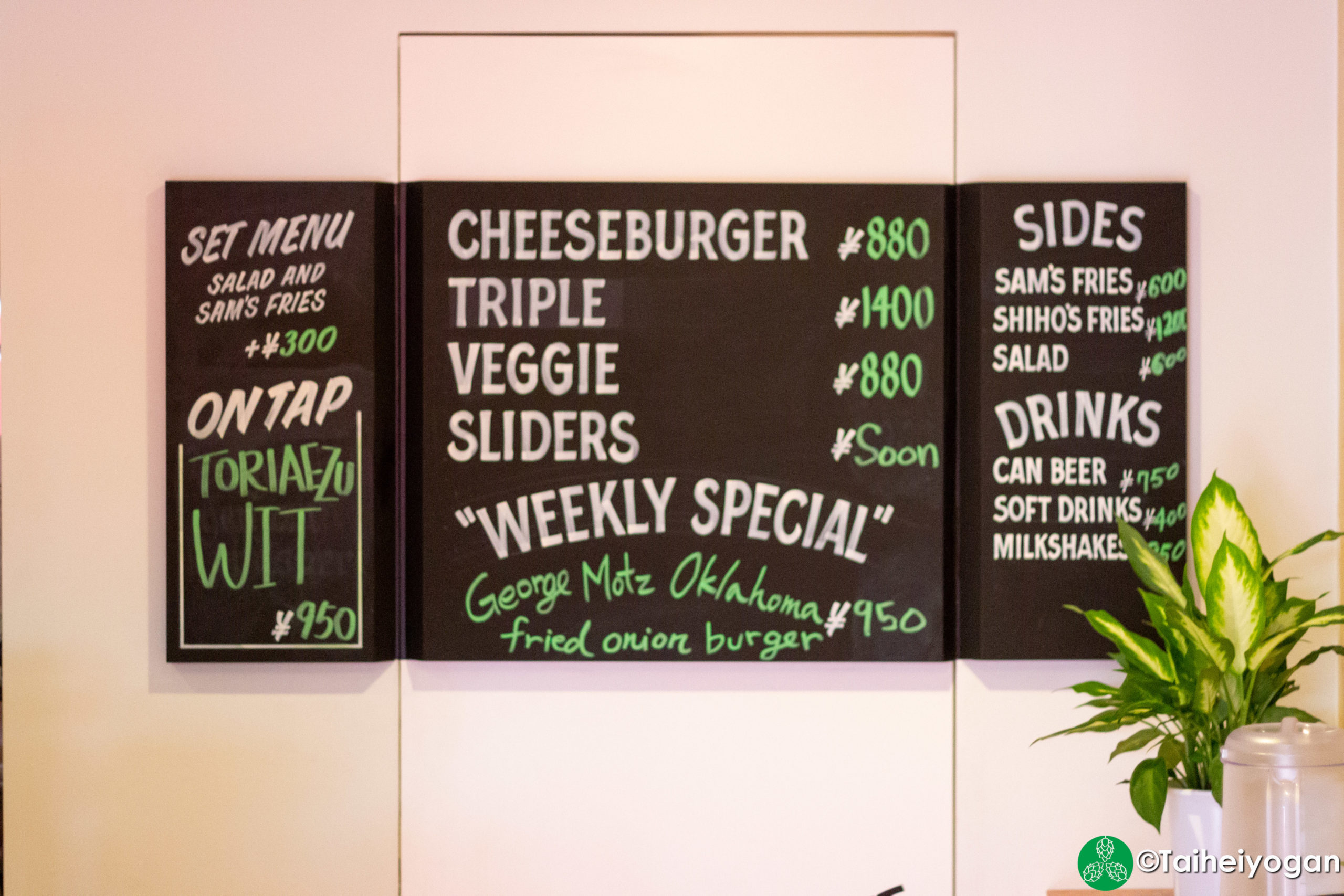 Mikkeller Kanda - Interior - 1F Burger Bar - Menu