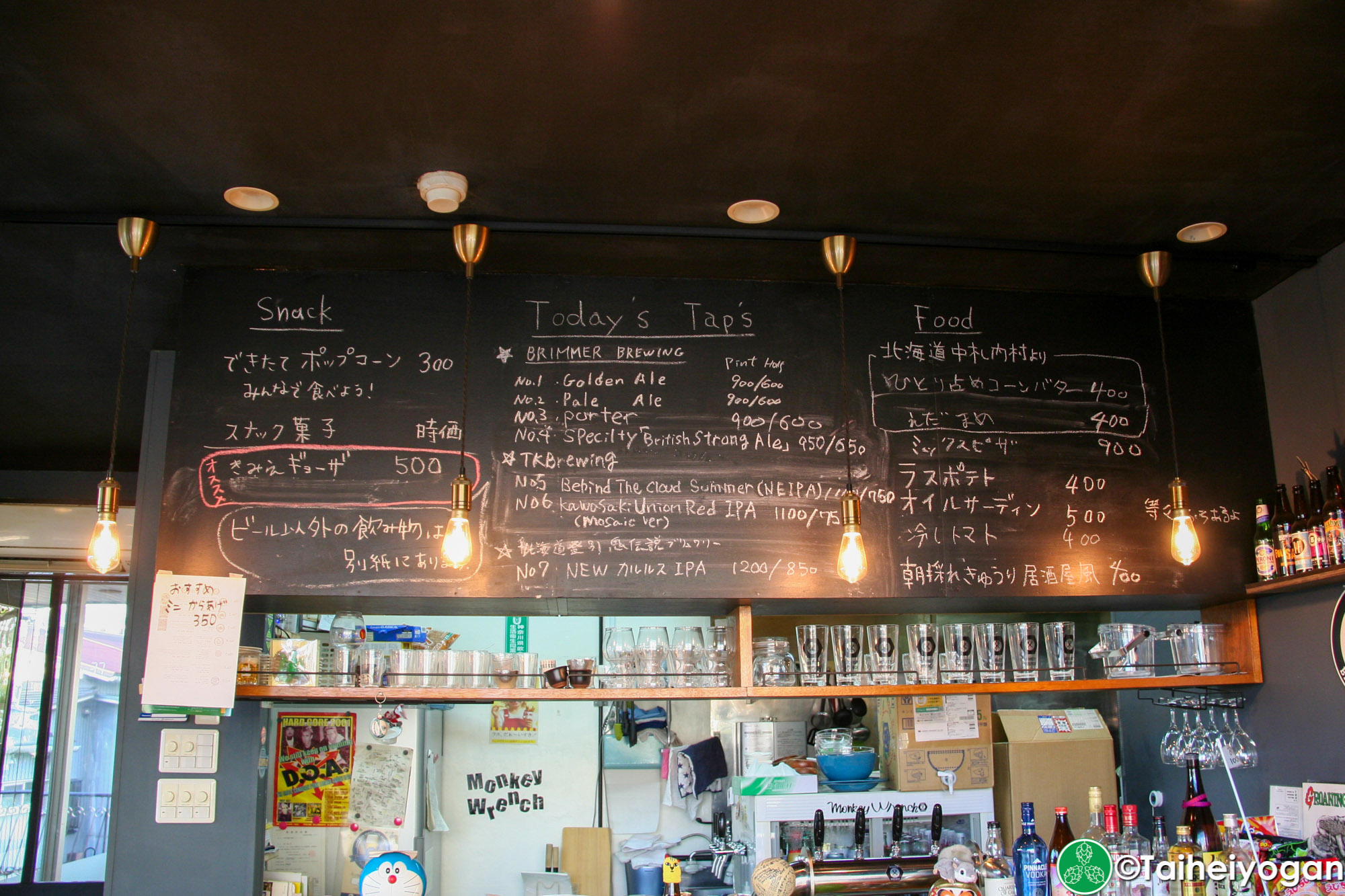 Monkey Wrench - Interior - Menu