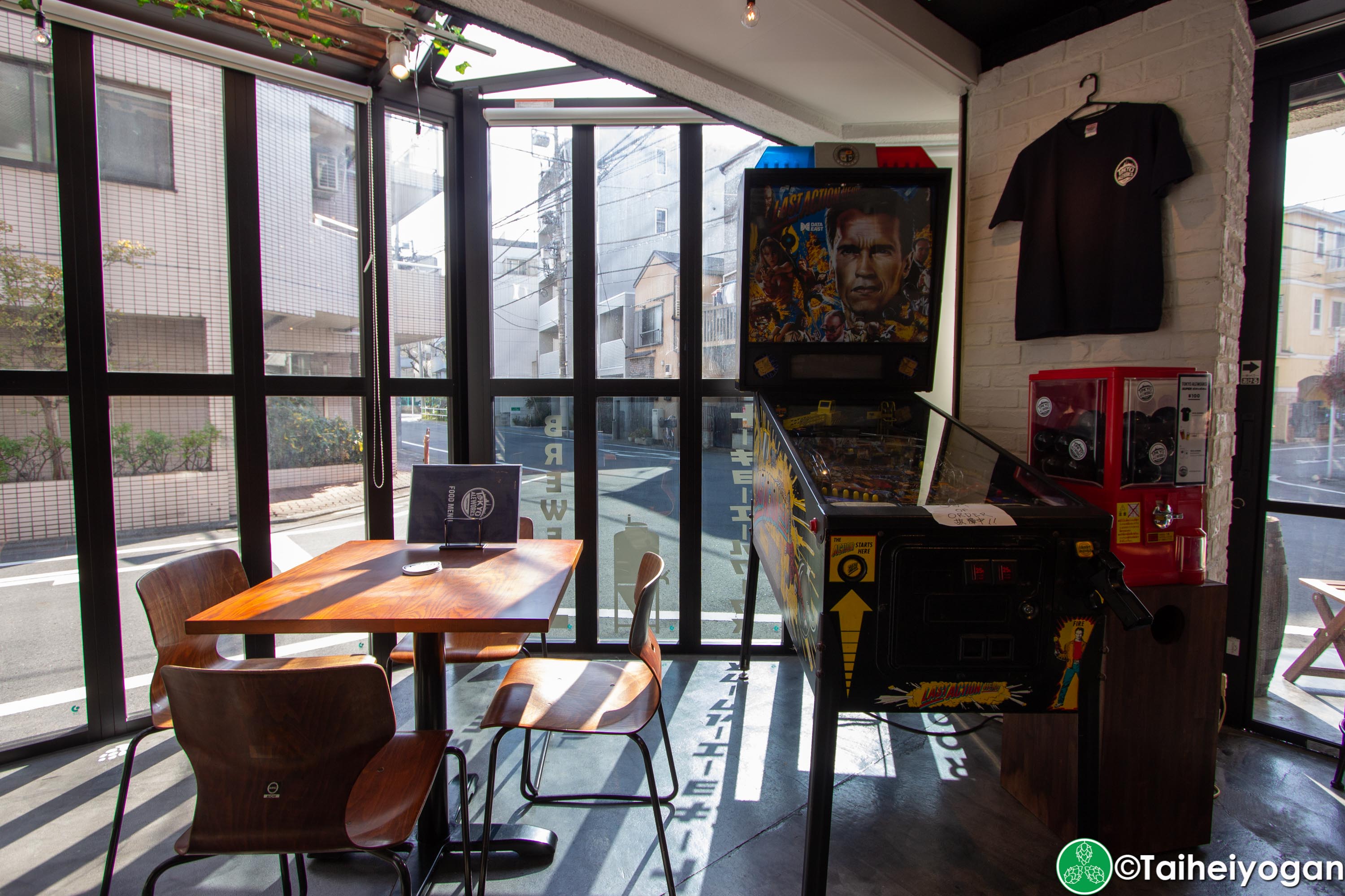 Tokyo Aleworks Taproom - Interior - Tables & Pinball Machine