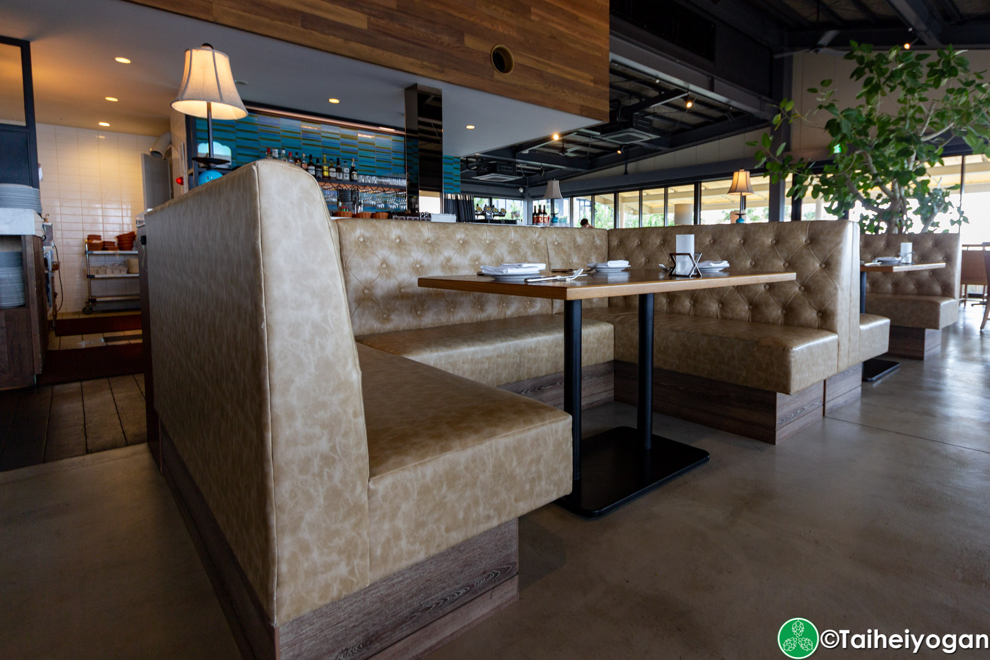 Chatan Harbor Brewery - Interior - Restaurant Section - Booth Seating