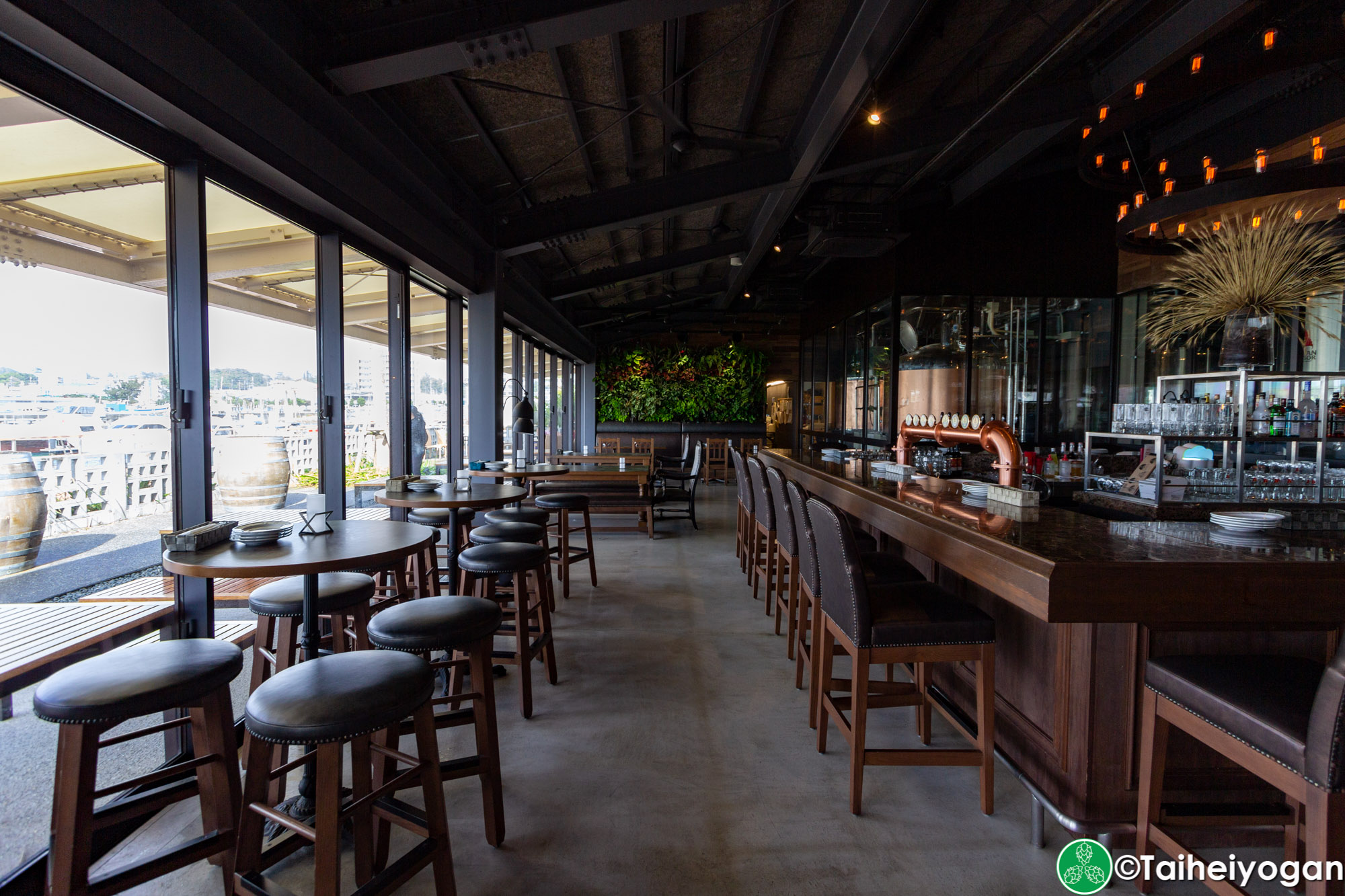 Chatan Harbor Brewery - Interior - Bar Area - Bar Counter Seating
