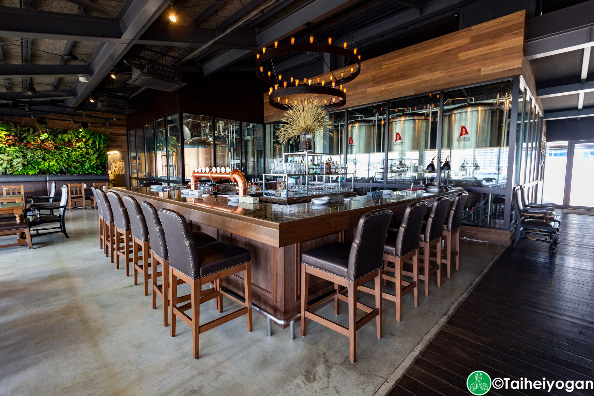Chatan Harbor Brewery - Interior - Bar Area - Bar Counter Seating
