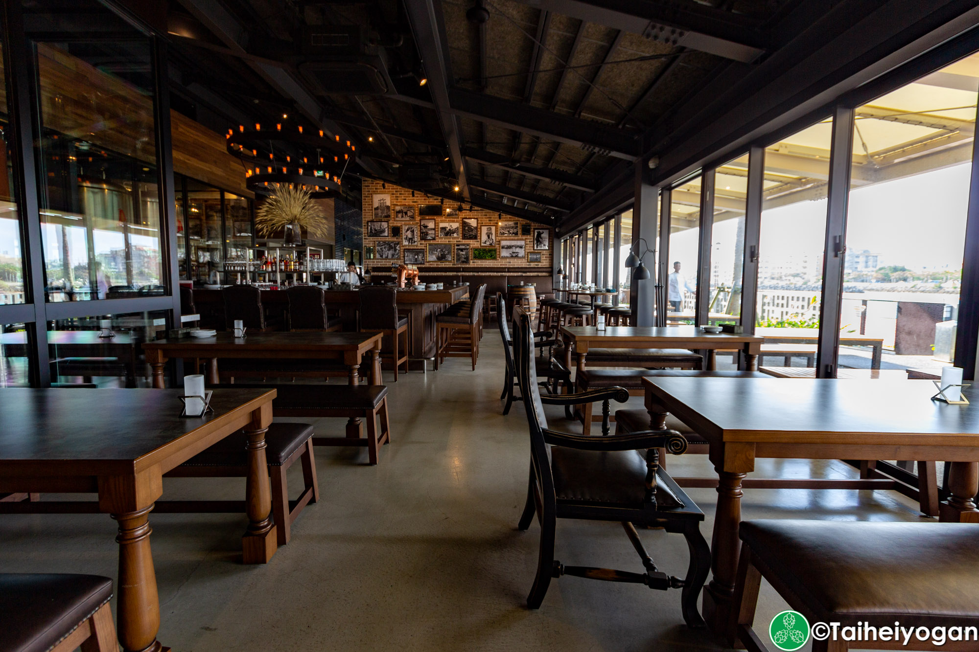 Chatan Harbor Brewery - Interior - Bar Area - Table Seating