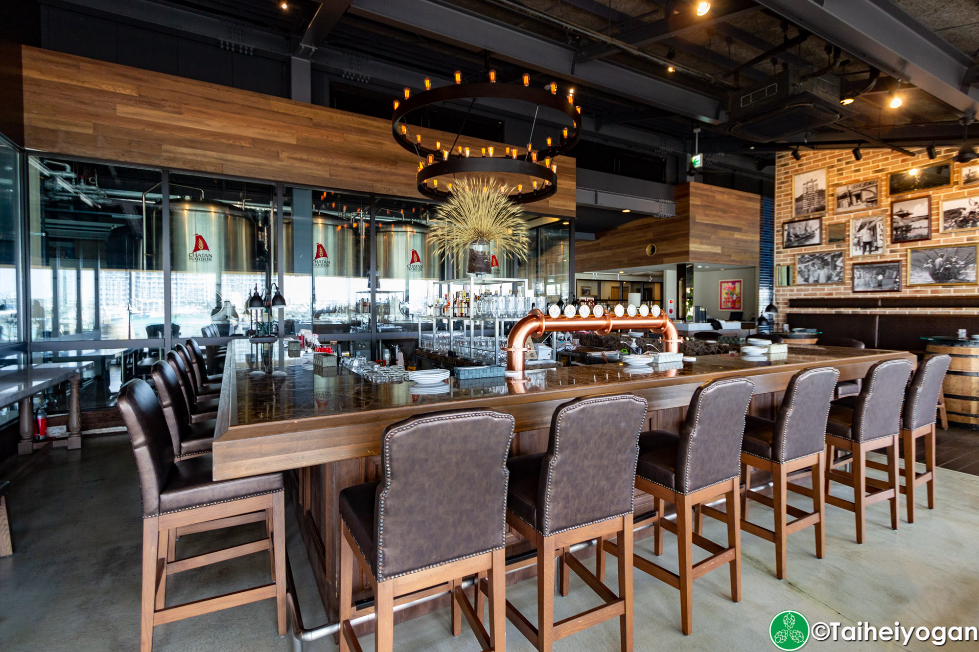 Chatan Harbor Brewery - Interior - Bar Area - Bar Counter Seating