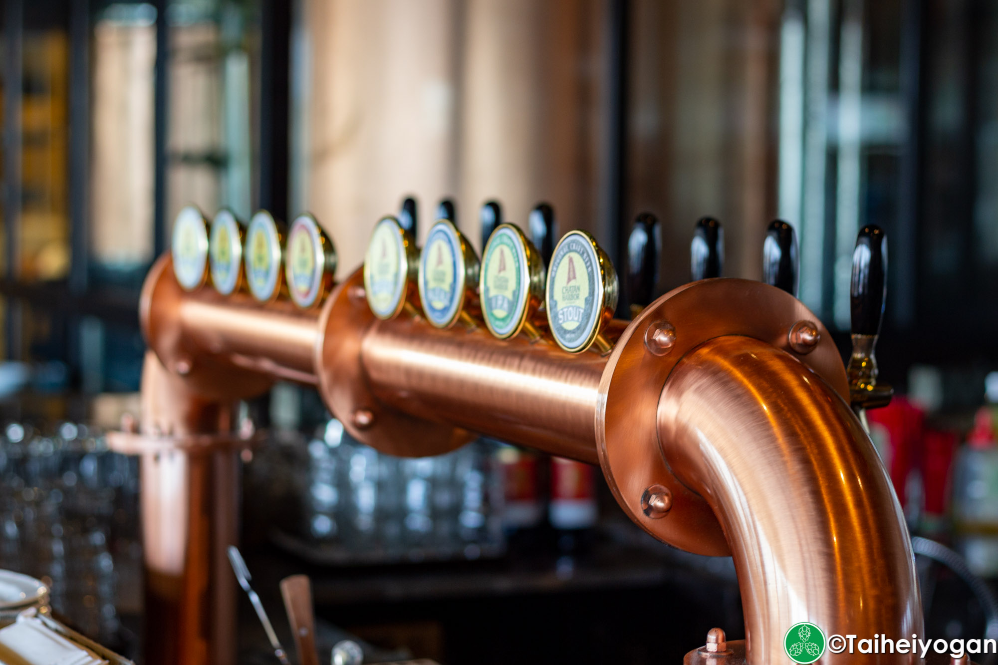 Chatan Harbor Brewery - Interior - Bar Area - Craft Beer Taps