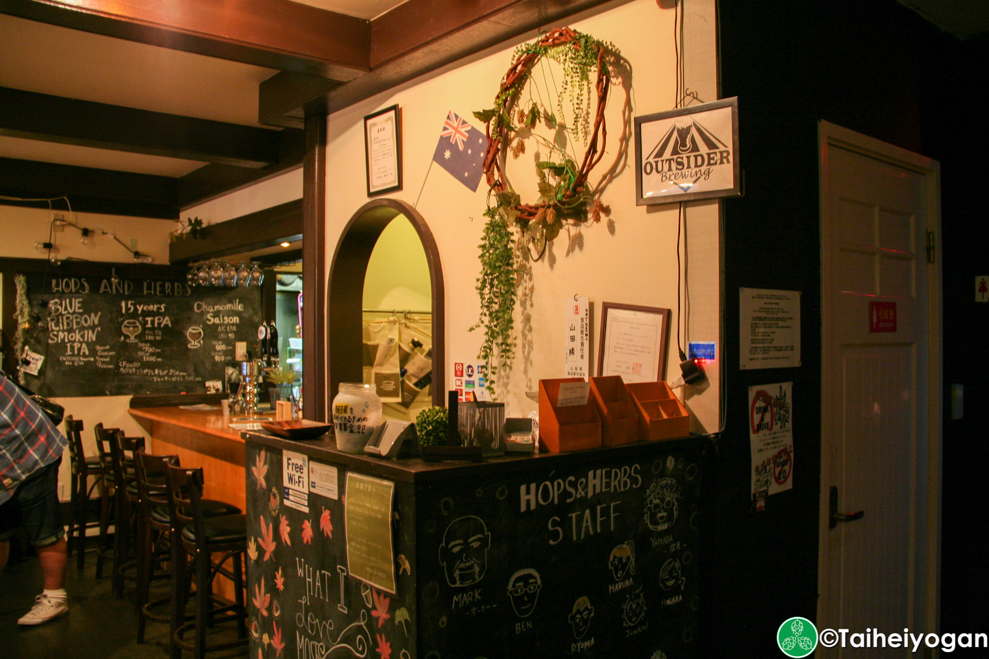 Hops & Herbs - Interior - Cashier