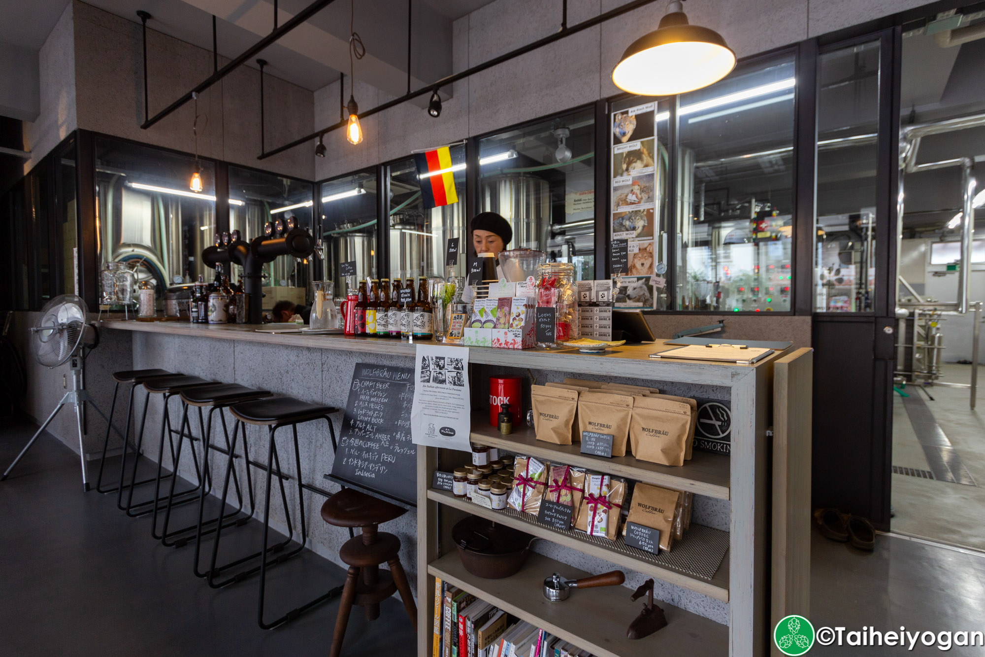 Wolfbrau Brewery & Roastery - Interior - Bar Counter Seating & Cashier